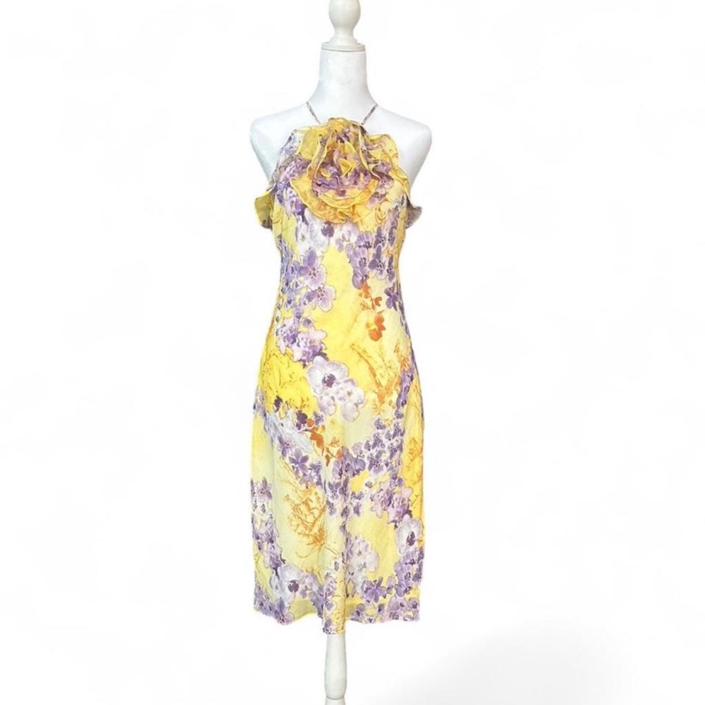 Zara Carrie Bradshaw style halter floral dress